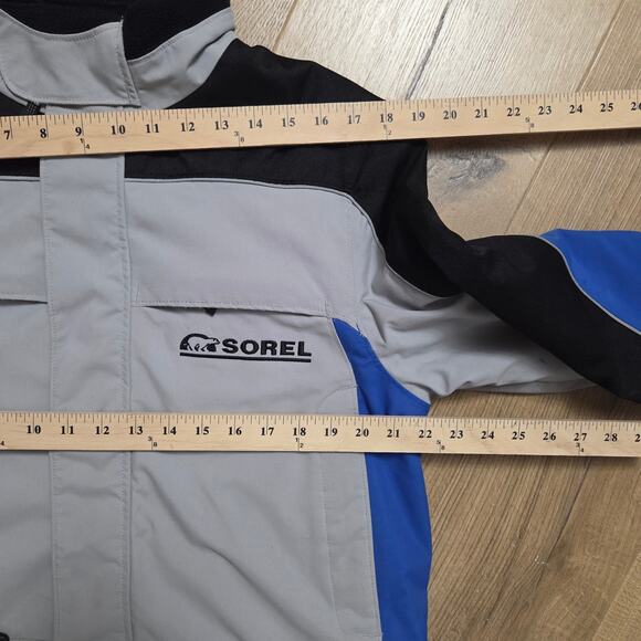 Sorel Alpha Trac Parka Waterproof Insulated Coat  Asphalt Blue Ski Snow EUC M - Picture 8 of 16